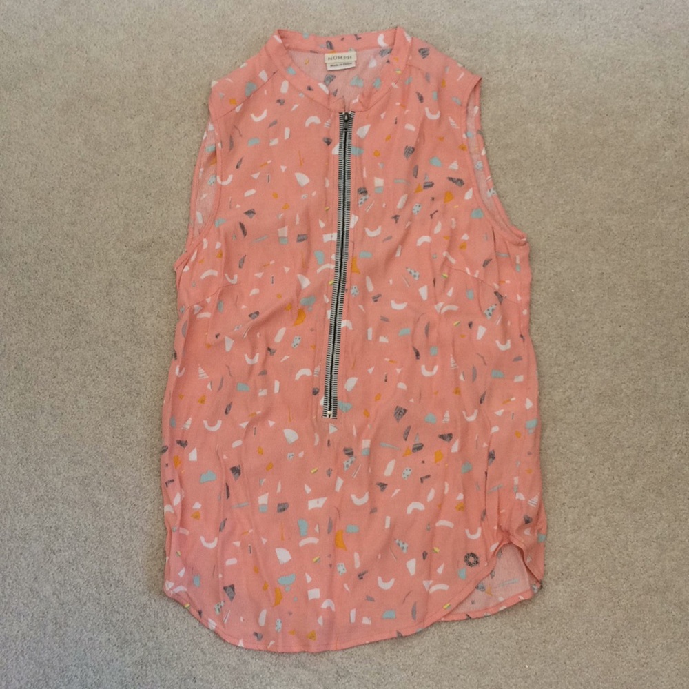 Anthropologie Blouse Sleeveless Pink Size XS EUC